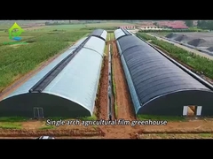 Szklarnia łukowa z siatką cieniującą