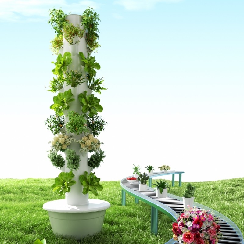 Niestandardowe 5/7/9 warstwy system hydroponiczny bezglebnej Grow Tower dla rolnictwa w pomieszczeniach